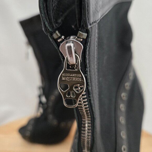 Alexander McQueen peep toe stiletto booties - Picture 7 of 16